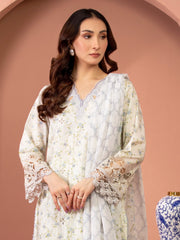 edenrobe Premium Embroidered Lawn Unstitched 3Pc Suit EWU5V1-31408