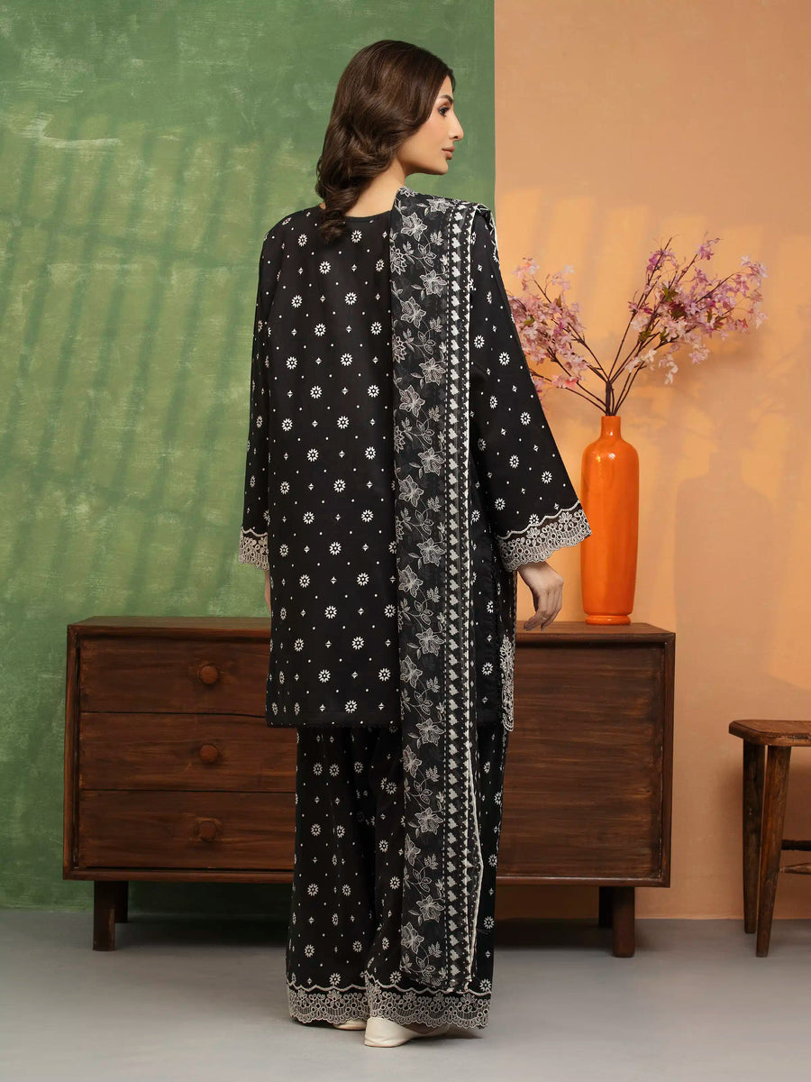 edenrobe Premium Embroidered Lawn Unstitched 3Pc Suit EWU5V1-31409