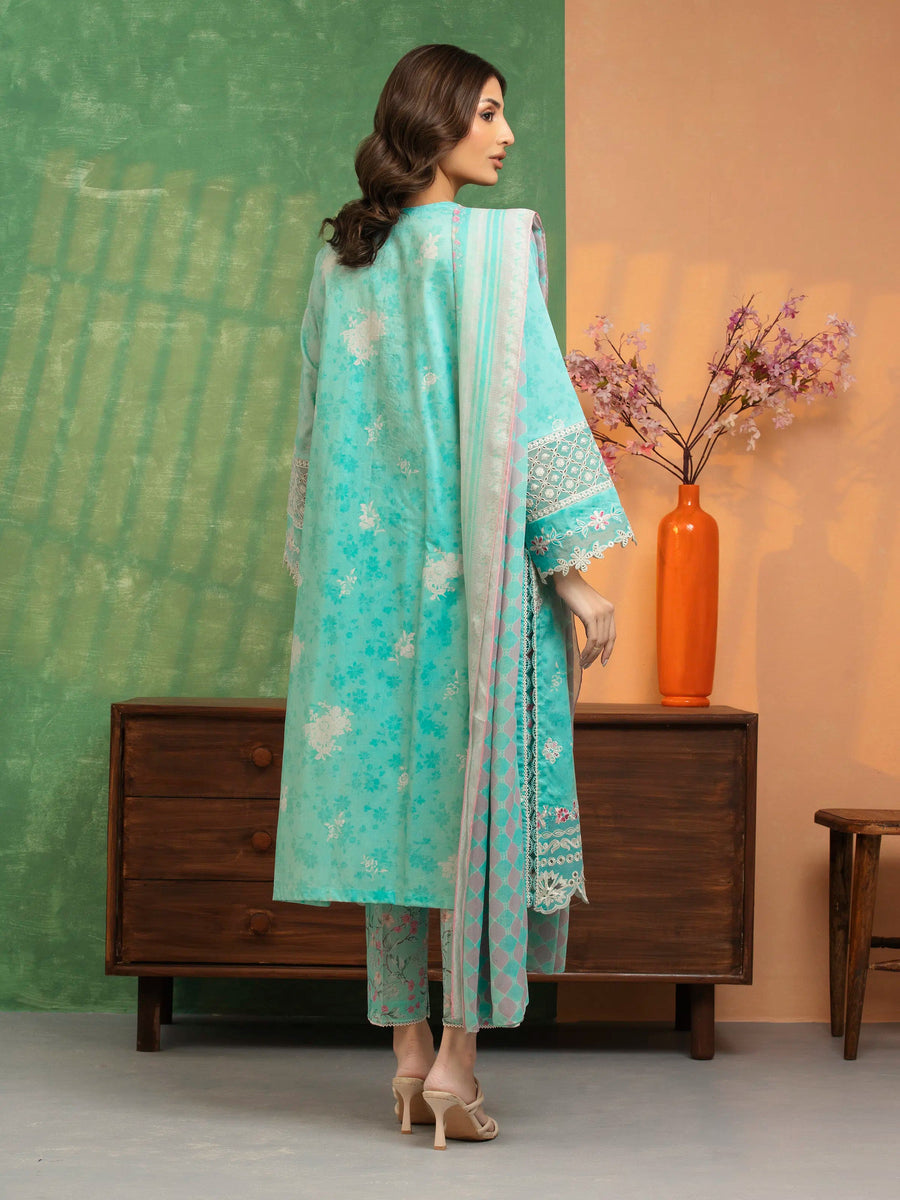 edenrobe Premium Embroidered Lawn Unstitched 3Pc Suit EWU5V1-31410