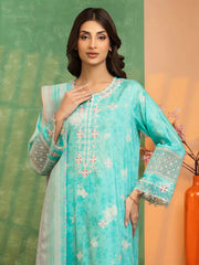 edenrobe Premium Embroidered Lawn Unstitched 3Pc Suit EWU5V1-31410
