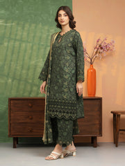 edenrobe Premium Embroidered Lawn Unstitched 3Pc Suit EWU5V1-31414