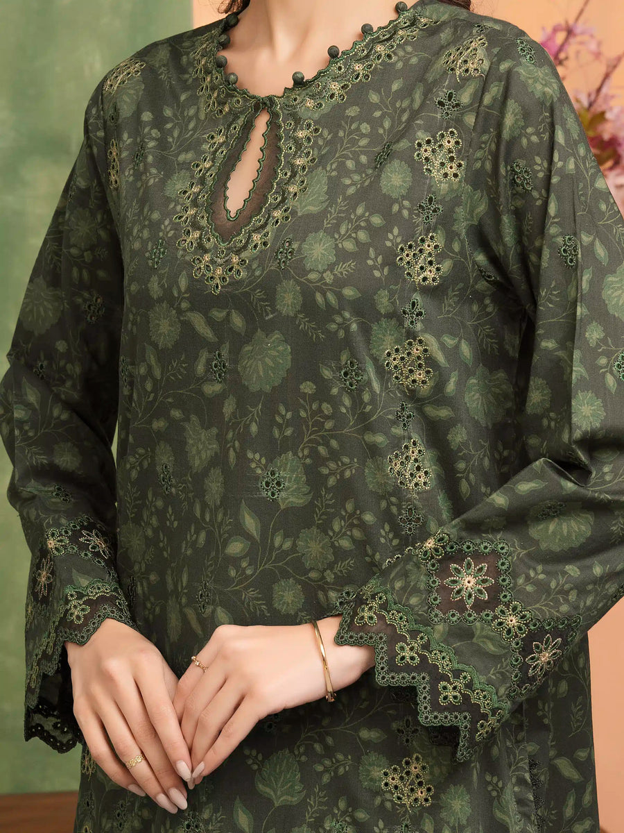 edenrobe Premium Embroidered Lawn Unstitched 3Pc Suit EWU5V1-31414