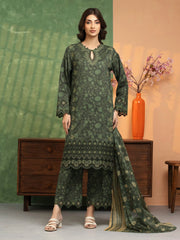 edenrobe Premium Embroidered Lawn Unstitched 3Pc Suit EWU5V1-31414