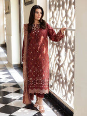 edenrobe Premium Lawn Unstitched Embroidered 3Pc Suit EWU5V1-31415