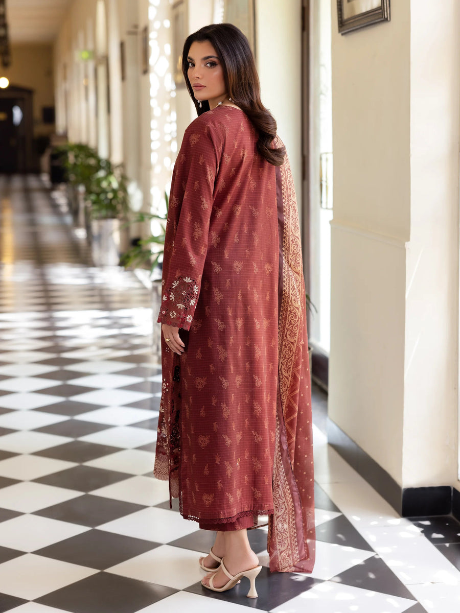 edenrobe Premium Lawn Unstitched Embroidered 3Pc Suit EWU5V1-31415