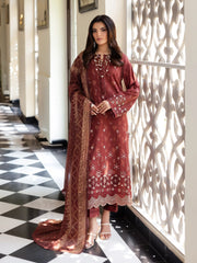 edenrobe Premium Lawn Unstitched Embroidered 3Pc Suit EWU5V1-31415