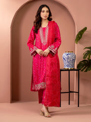 edenrobe Premium Embroidered Lawn Unstitched 3Pc Suit EWU5V1-31418