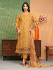 edenrobe Premium Embroidered Lawn Unstitched 3Pc Suit EWU5V1-31421