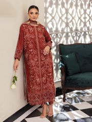 edenrobe Premium Embroidered Lawn Unstitched 3Pc Suit EWU5V1-31425