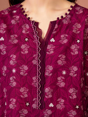 edenrobe Premium Embroidered Lawn Unstitched 3Pc Suit EWU5V1-31427