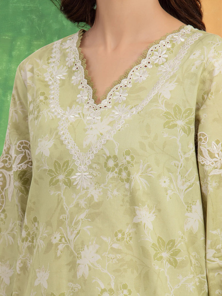 edenrobe Premium Lawn Unstitched Embroidered 3Pc Suit EWU5V1-31430