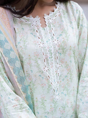 edenrobe Premium Embroidered Lawn Unstitched 3Pc Suit EWU5V1-31434
