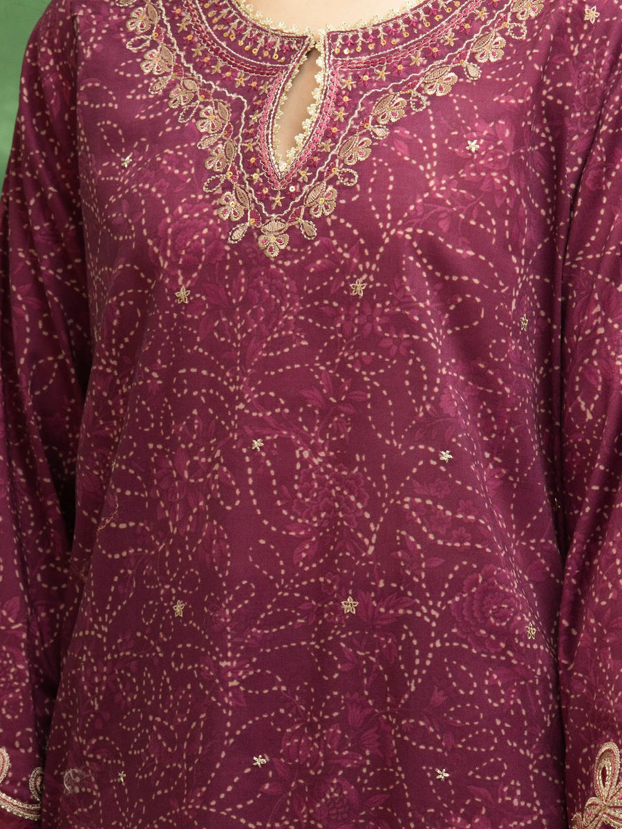 edenrobe Premium Lawn Unstitched Embroidered 3Pc Suit EWU5V1-31435