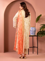 edenrobe Premium Lawn Unstitched Embroidered 3Pc Suit EWU5V1-31437