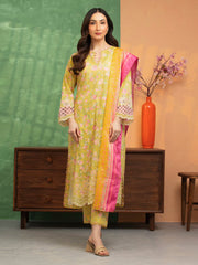 edenrobe Premium Embroidered Lawn Unstitched 3Pc Suit EWU5V1-31441
