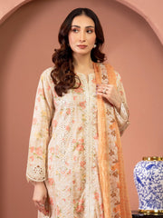 edenrobe Premium Lawn Unstitched Embroidered 3Pc Suit EWU5V1-31447