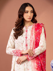 edenrobe Premium Embroidered Lawn Unstitched 3Pc Suit EWU5V1-31448