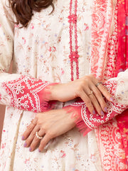edenrobe Premium Embroidered Lawn Unstitched 3Pc Suit EWU5V1-31448