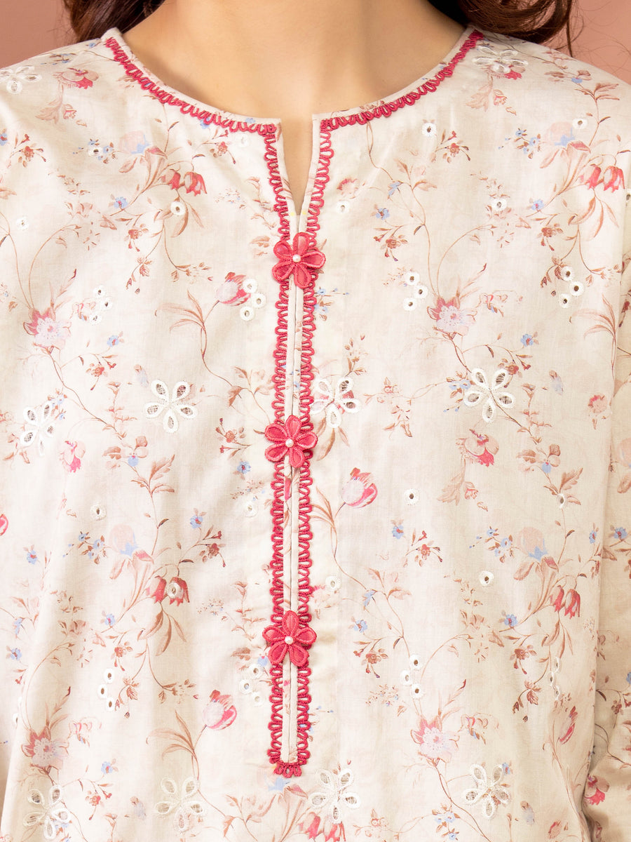 edenrobe Premium Embroidered Lawn Unstitched 3Pc Suit EWU5V1-31448