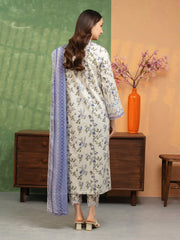 edenrobe Premium Embroidered Lawn Unstitched 3Pc Suit EWU5V1-31451