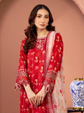 edenrobe Premium Embroidered Lawn Unstitched 3Pc Suit EWU5V1-31454