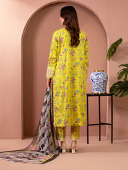 edenrobe Premium Embroidered Lawn Unstitched 3Pc Suit EWU5V1-31455
