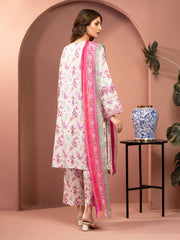 edenrobe Premium Embroidered Lawn Unstitched 3Pc Suit EWU5V1-31457