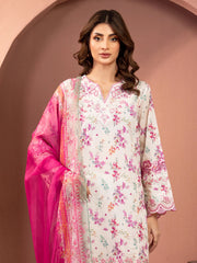 edenrobe Premium Embroidered Lawn Unstitched 3Pc Suit EWU5V1-31457
