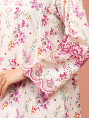 edenrobe Premium Embroidered Lawn Unstitched 3Pc Suit EWU5V1-31457