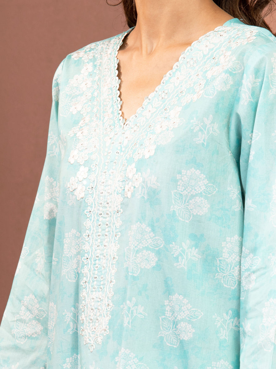 edenrobe Premium Embroidered Lawn Unstitched 3Pc Suit EWU5V1-31459