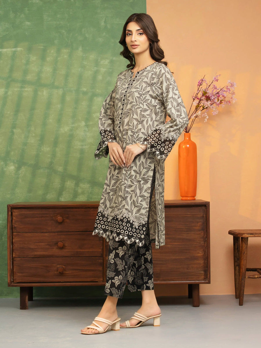edenrobe Premium Embroidered Lawn Unstitched 2Pc Suit EWU5V1-31464ST