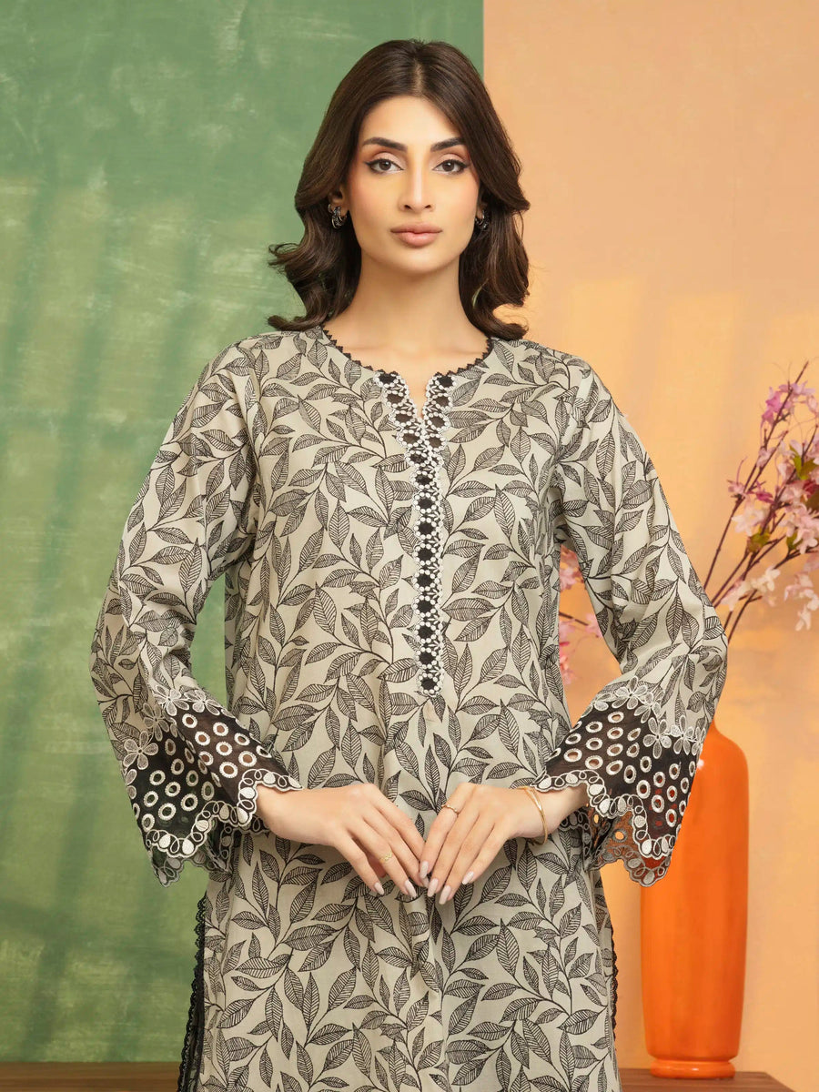 edenrobe Premium Embroidered Lawn Unstitched 2Pc Suit EWU5V1-31464ST