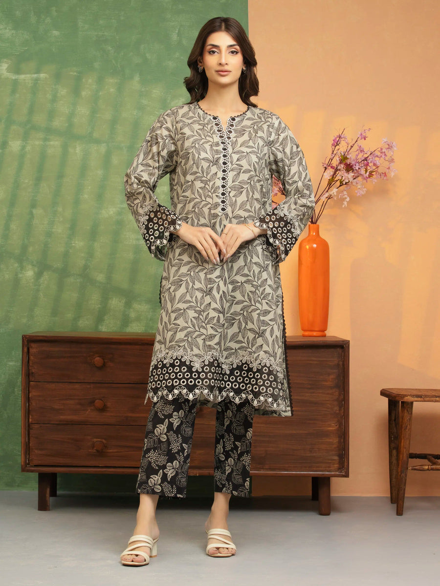 edenrobe Premium Embroidered Lawn Unstitched 2Pc Suit EWU5V1-31464ST