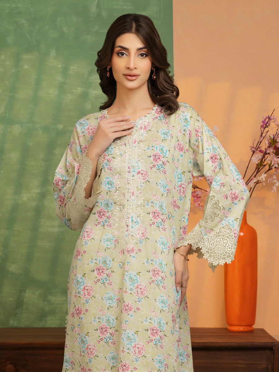 edenrobe Premium Embroidered Lawn Unstitched 2Pc Suit EWU5V1-31468ST