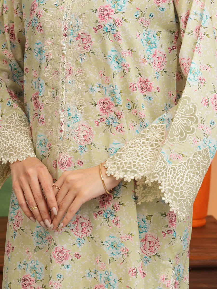 edenrobe Premium Embroidered Lawn Unstitched 2Pc Suit EWU5V1-31468ST