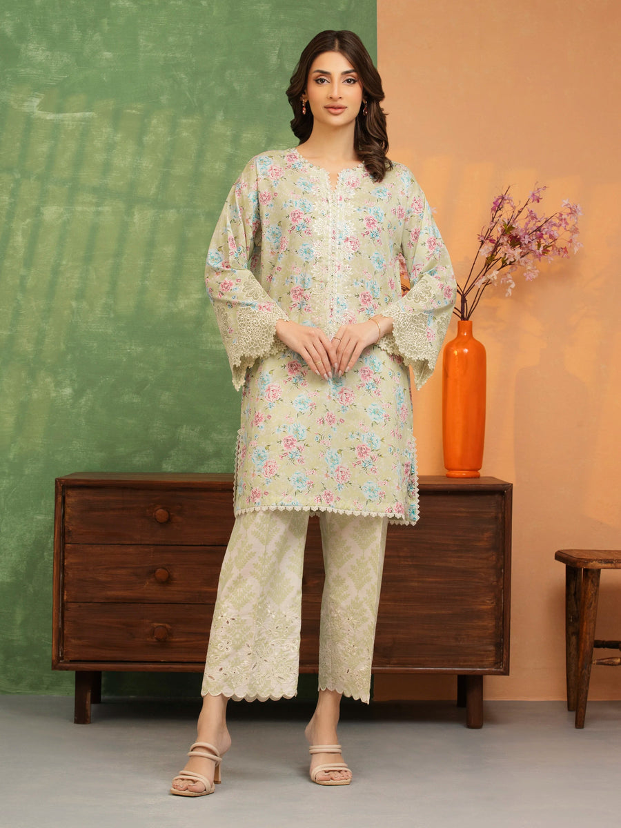 edenrobe Premium Embroidered Lawn Unstitched 2Pc Suit EWU5V1-31468ST
