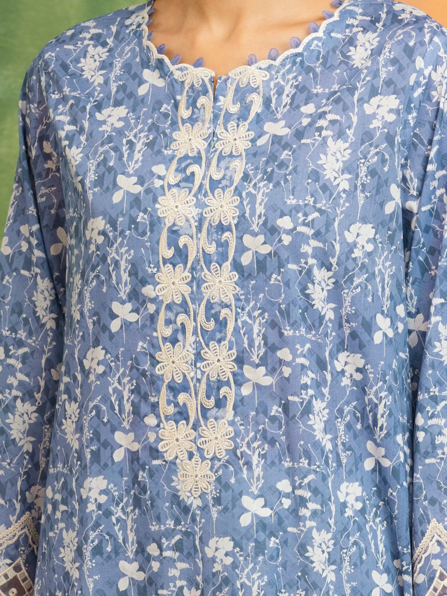edenrobe Premium Lawn Unstitched Embroidered 2Pc Suit EWU5V1-31469ST