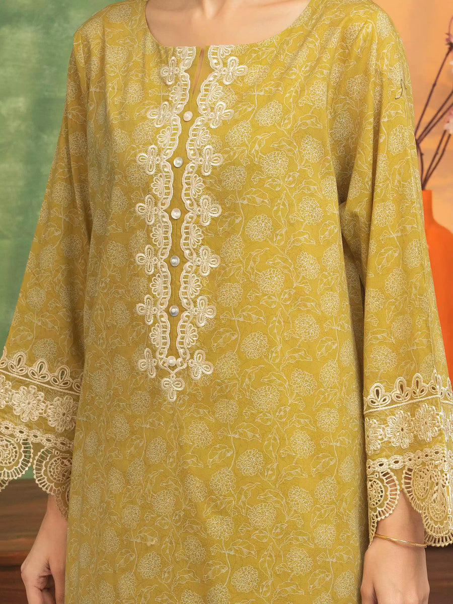 edenrobe Premium Lawn Unstitched Embroidered 2Pc Suit EWU5V1-31471ST