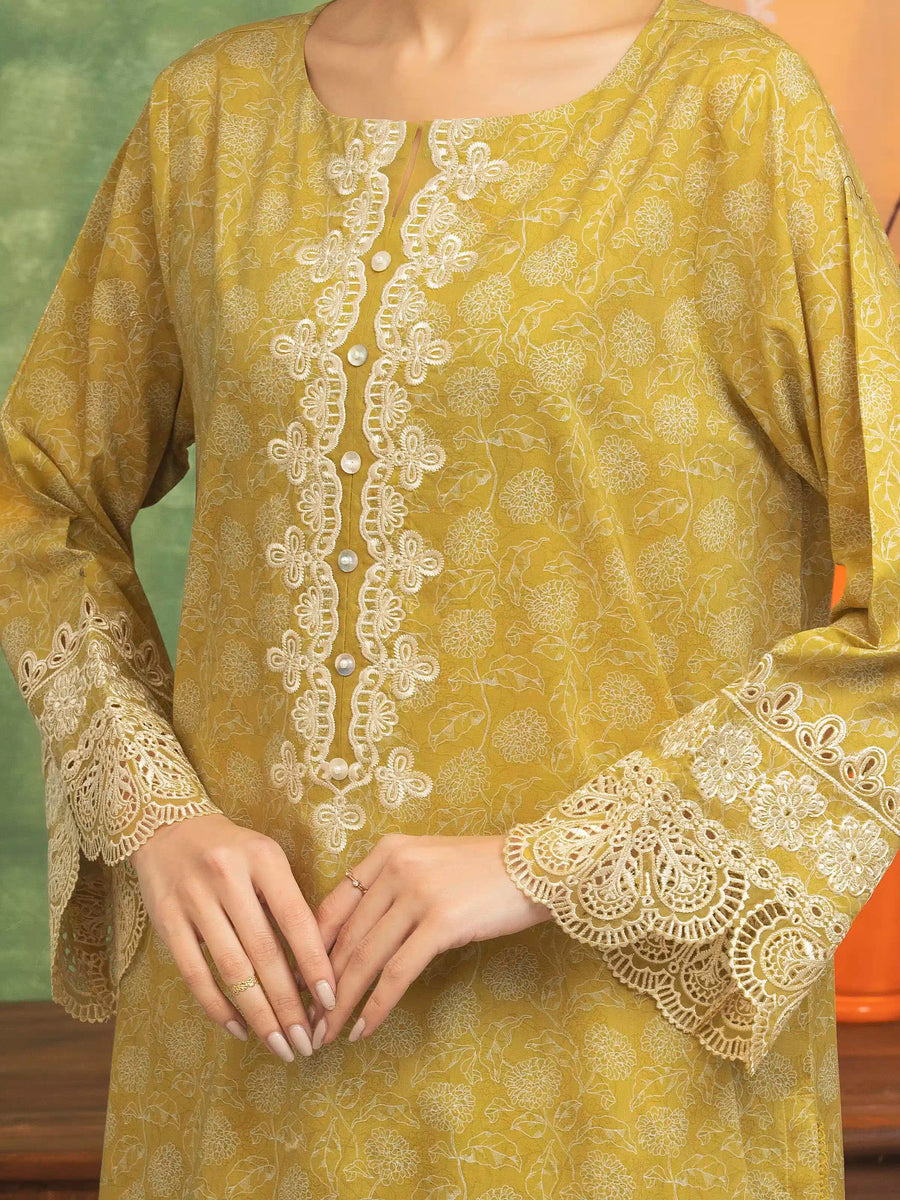 edenrobe Premium Lawn Unstitched Embroidered 2Pc Suit EWU5V1-31471ST