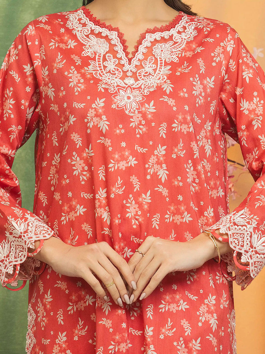 edenrobe Premium Embroidered Lawn Unstitched 2Pc Suit EWU5V1-31472ST