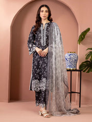 edenrobe Premium Embroidered Lawn Unstitched 3Pc Suit EWU5V1-31475