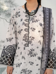 edenrobe Premium Embroidered Lawn Unstitched 3Pc Suit EWU5V1-31477