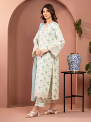 edenrobe Premium Lawn Unstitched Embroidered 3Pc Suit EWU5V1-31482