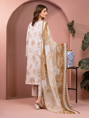edenrobe Premium Lawn Unstitched Embroidered 3Pc Suit EWU5V1-31485