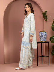 edenrobe Premium Lawn Unstitched Embroidered 3Pc Suit EWU5V1-31487