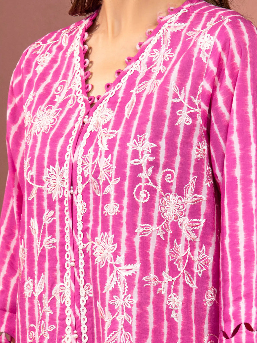 edenrobe Premium Lawn Unstitched Embroidered 3Pc Suit EWU5V1-31489