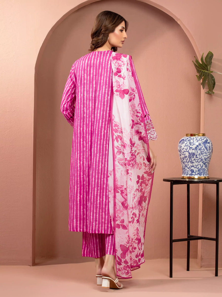 edenrobe Premium Lawn Unstitched Embroidered 3Pc Suit EWU5V1-31489
