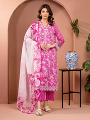 edenrobe Premium Lawn Unstitched Embroidered 3Pc Suit EWU5V1-31489