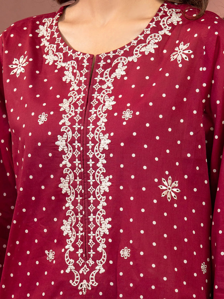 edenrobe Premium Lawn Unstitched Embroidered 3Pc Suit EWU5V1-31492