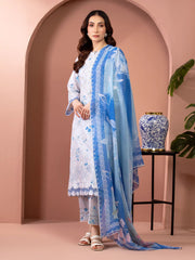 edenrobe Premium Lawn Unstitched Embroidered 3Pc Suit EWU5V1-31494